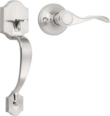 Probrico Satin Nickel Front Door Handle Keyless Handleset