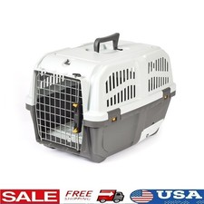 Portable 24"Plastic Cat Carrier Crates Pet Dog Kennel with Integrated Litter Pan