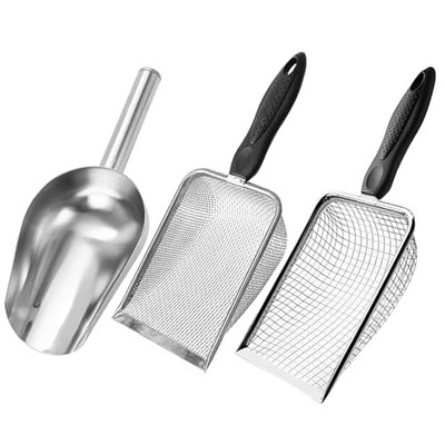 3 Pcs Soil Sifter for Gardening with Garden Shovel, (2.8/5 MM Mesh) Soil Sieve 