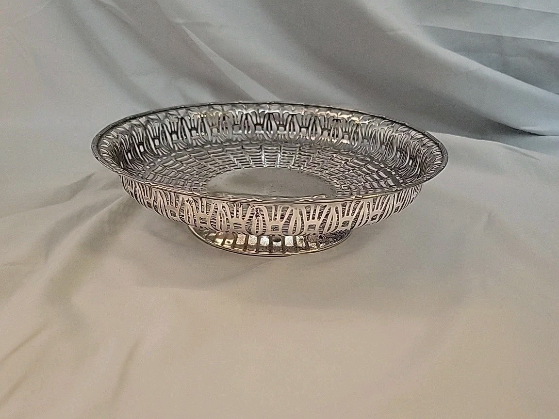 Vintage Sheffield Pierced SP Apollo Bowl Superior Pierced SP Dish Set 