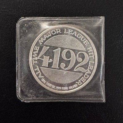 Pete Rose 1985 All-Time Major League hit Leader 1 Troy Oz .999