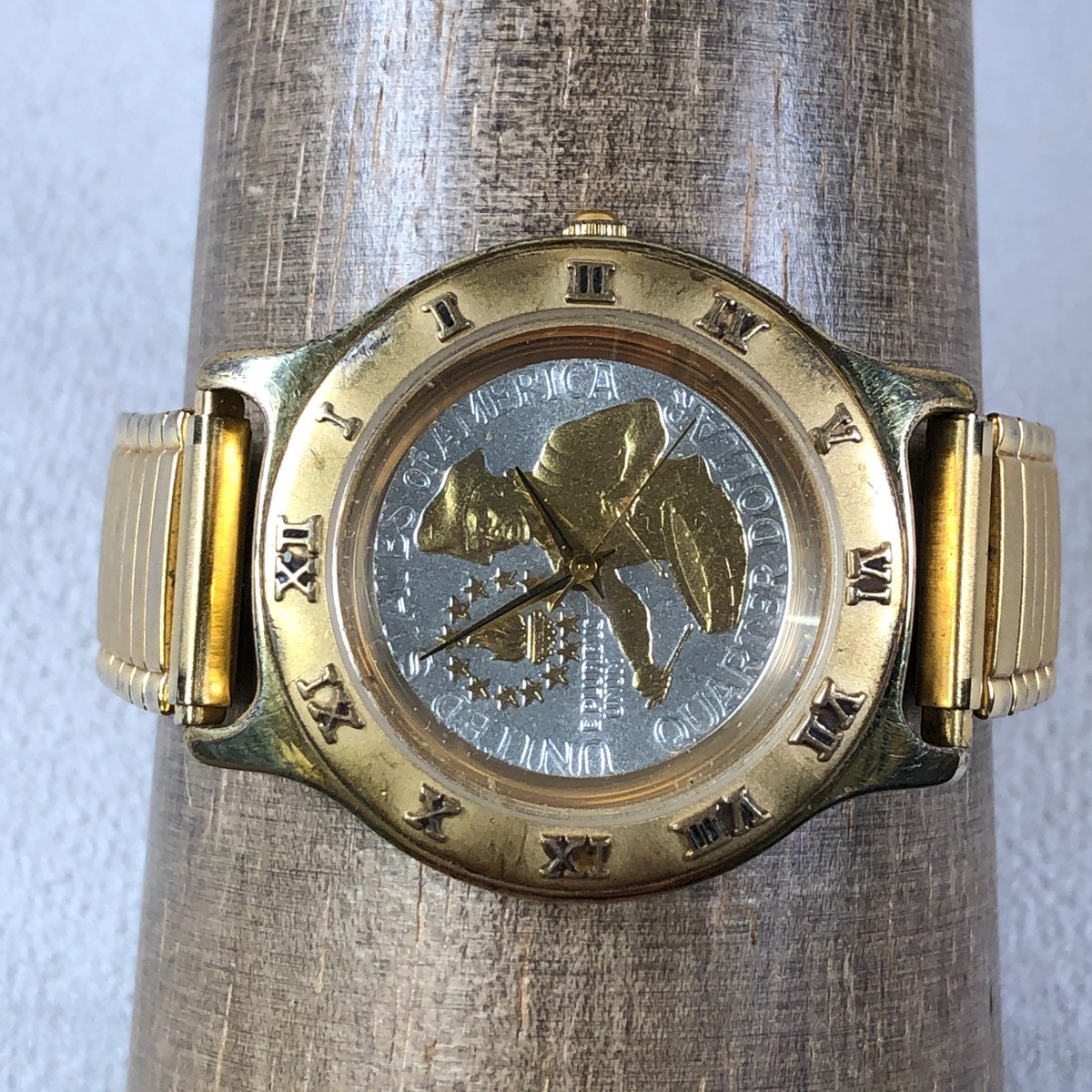 MINTWATCH Bicentennial Drummer Coin 18K Gold Expansion Quartz 36mm
