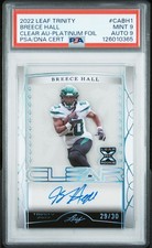 2022 LEAF TRINITY CLEAR AUTOS PLATINUM FOIL BREECE HALL 29/30 PSA 9 AUTO 9
