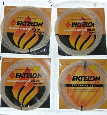 Lot of 4 Ektelon Synthetic Gut Racketball String
