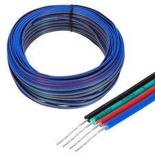 26 Gauge 4 Conductor Electrical Wire Tinned Copper Cable 98FT