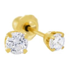 Inverness Home Ear Piercing Kit with 3 mm Cubic Zirconia Stud Earrings in