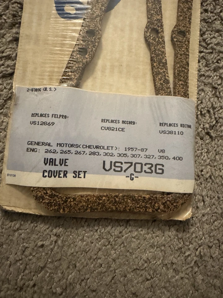 Vintage Valve Cover Gasket Set VS7036 for GM Chevrolet V8 1957–87 - Image 3 of 4