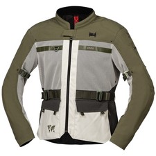 iXS Venture-BigAir 1.0 Textiljacke Hellgrau / Oliv Motorradjacke Adventure‑Jacke