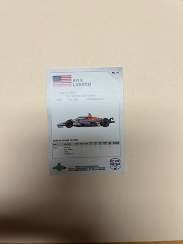 Kyle Larson Parkside 2025 IndyCar Series /99 Autograph - Picture 3 of 3