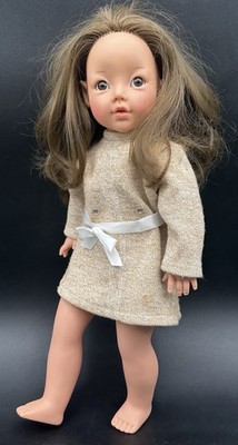 Gotz Puppenfabrik GmbH Girl Doll Brown Hair Eyes Teeth Vinyl Soft Body 456 16