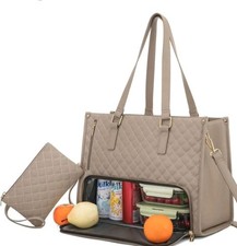 Insulated Tote Bag 15.6 Inch Laptop Storage Temperature Control Water Resistant