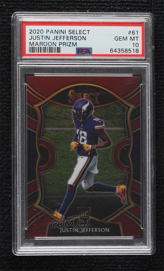 2020 Select Concourse Maroon Prizm 31/149 Justin Jefferson #61 PSA 10 GEM MT 3t8