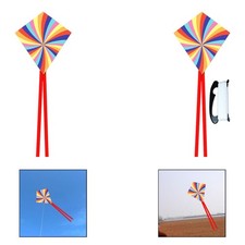 Rainbow Kite Convenient Outdoor Summer Fiberglass Poles with Bag Lightweight