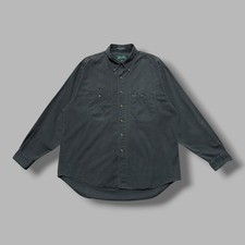 Vtg Faded Black Shirt Long Sleeve Button Down...