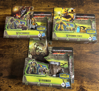 Transformers Rise of The Beasts~Beast Alliance~Scourge, Bumblebee, Rhinox~New!!