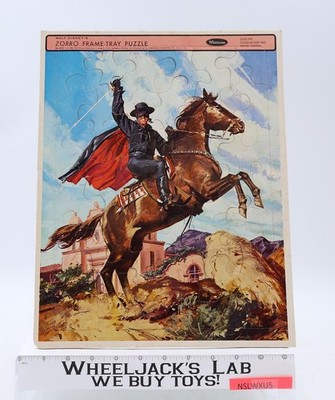 Walt Disney's Zorro Frame Tray Puzzle Complete 1965 Whitman