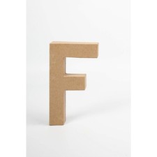 Creativ 26605 20.5 cm 1-Piece Papier Mache Letter F, Beige One size F