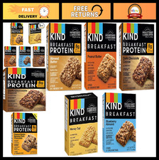Healthy Breakfast Bars Variety Pack - 5 Flavors: Dark Chocolate, Honey Oat, Pean