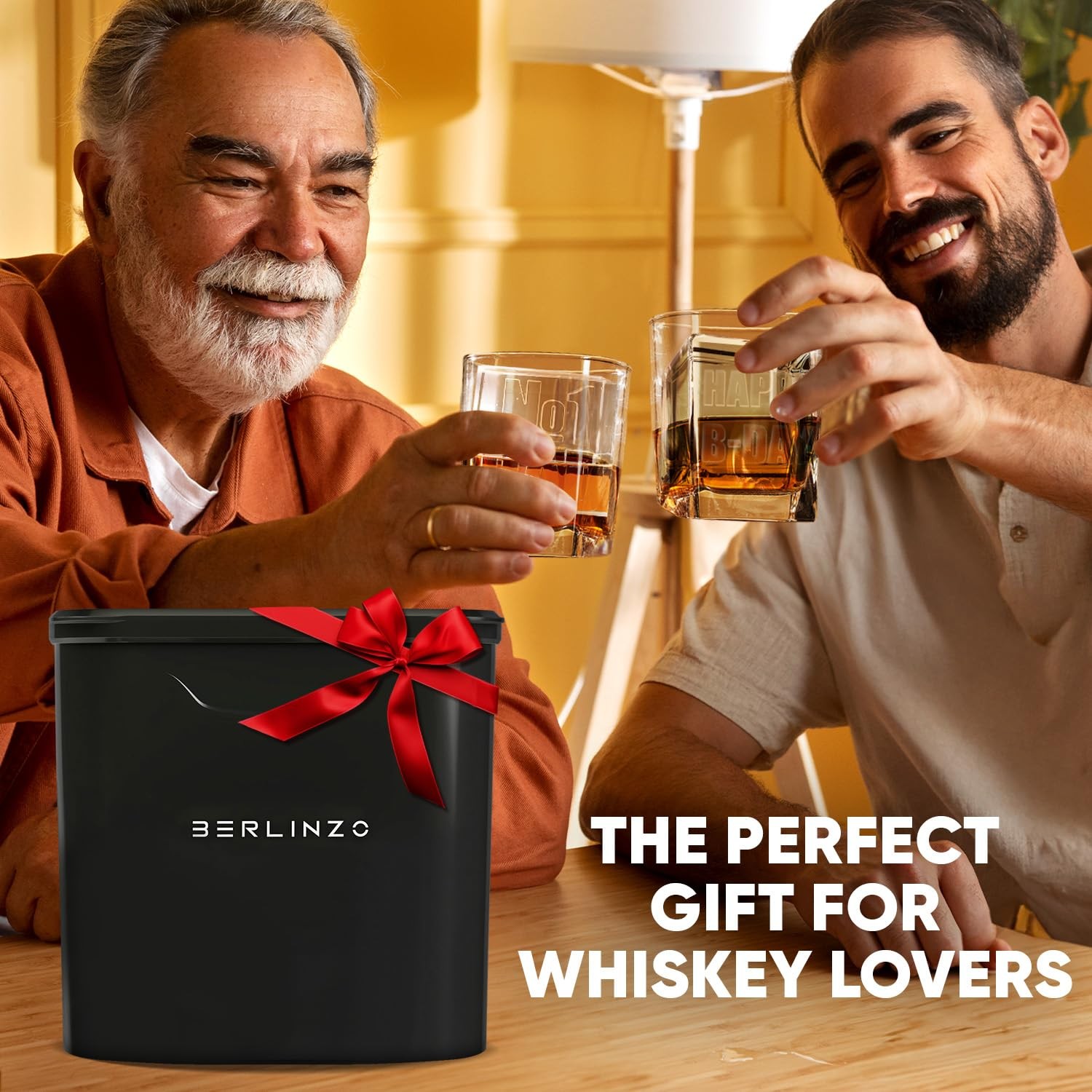 Premium Clear Ice Cube Maker with Conversation Ice Prints – 4 Large 2.1" Crys... thumbnail 3