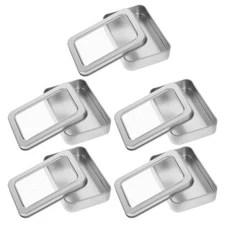 5 Pcs Trading Card Storage Box Plastic Playing Boxes Game Organizer Holder