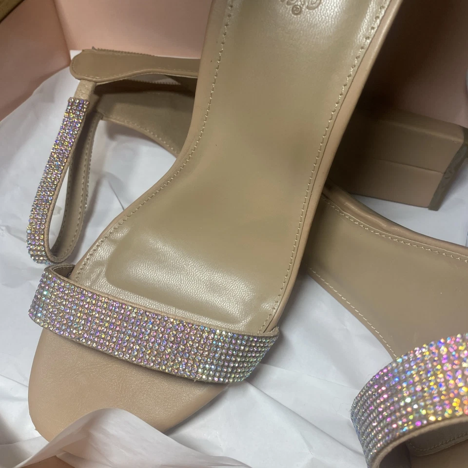 SANDALIAS DE VESTIR CHARLOTTE RUSSE Mujer 'ALMIE' EMBELLECIDAS 2 PIEZAS Nude - 10 - ¡Nuevas! Foto 4 de 4