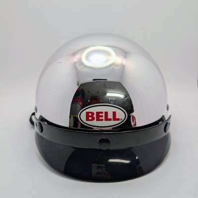 chrome motorcycle half helmet Bell BANDITO Chrome Motorcycle Half Helmet Size Large Short-Cut, Excellent