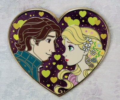 DISNEY FANTASY PIN RAPUNZEL & FLYNN LOVE WITHOUT LIMITS HEART LE 85 TANGLED DBG