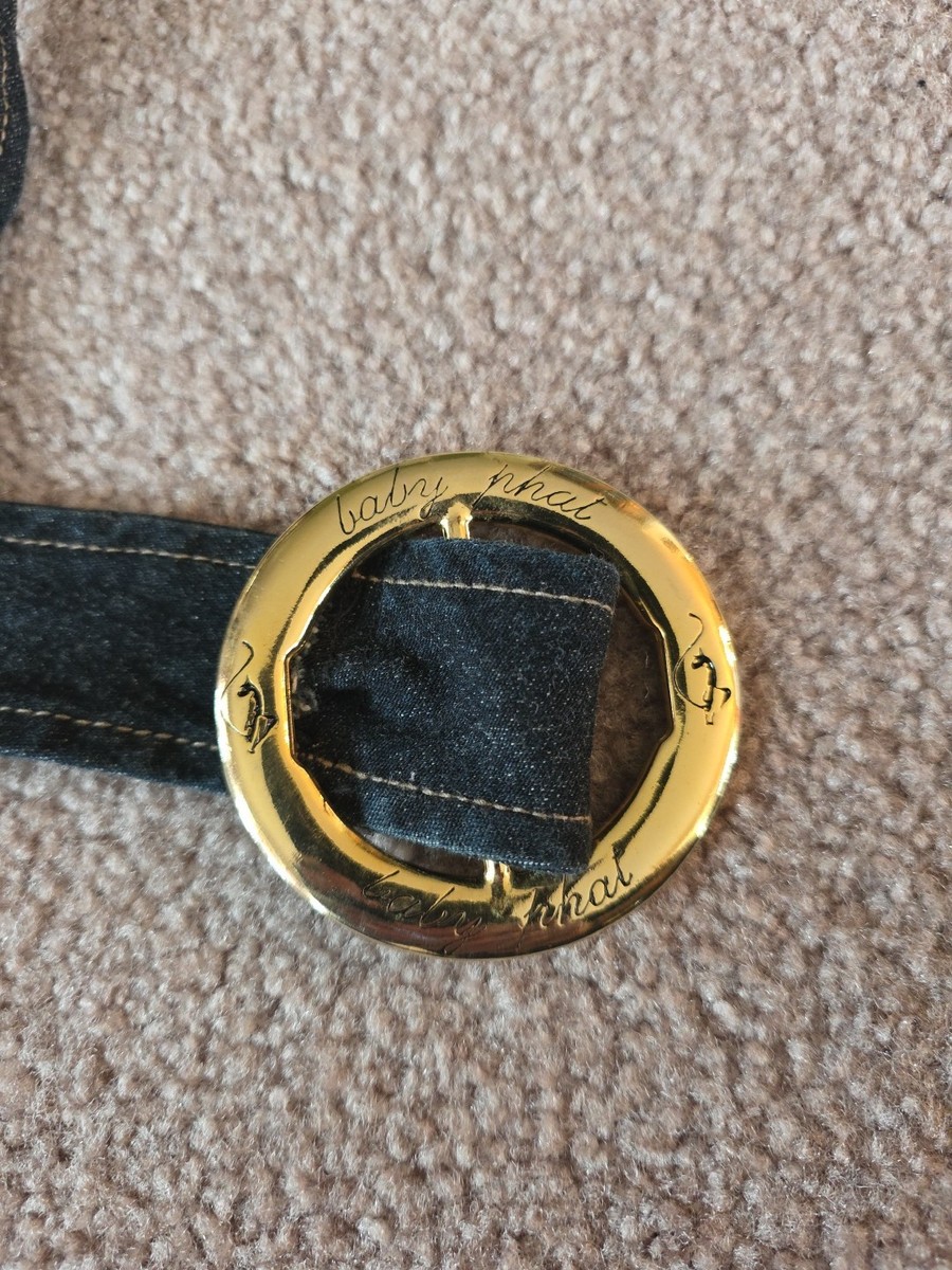 Vintage 90s Y2k Demin Baby Phat Belt With Gold Hardware | eBay display picture 2