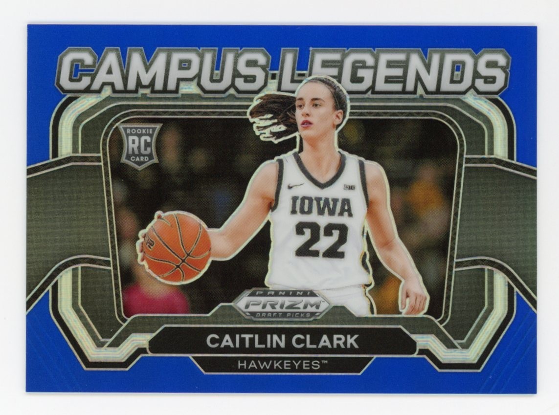 Caitlin Clark Rookie Blue Prizm /199 Iowa 2024 Draft Picks Campus Legends RC