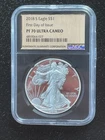 2018-S $1 SILVER AMERICAN EAGLE NGC PF70 First Day of Issue FDOI : 06785