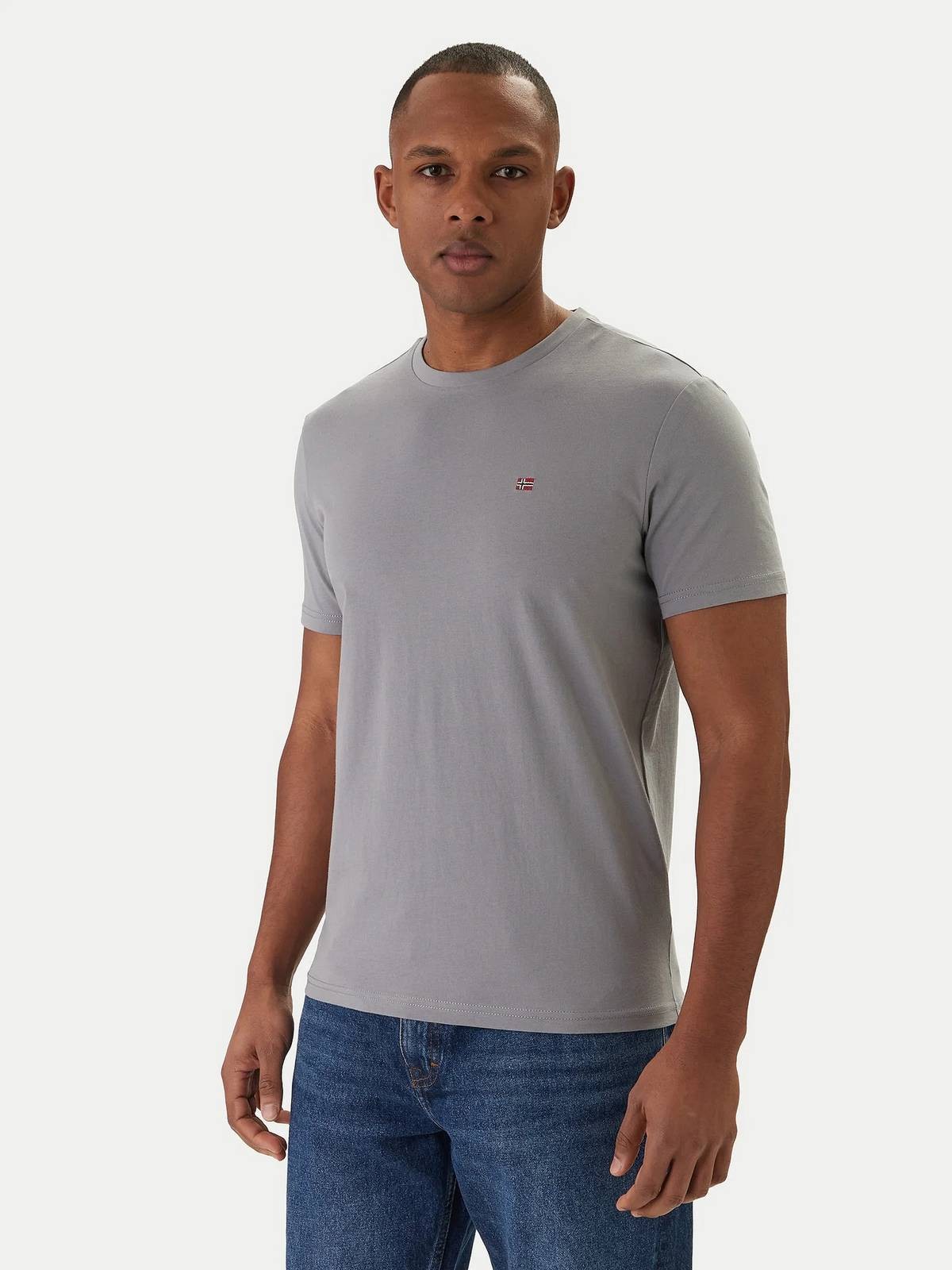 Napapijri Tee Salis - Kurzarm T-Shirt grau - Gre L Bekleidung 7690₽