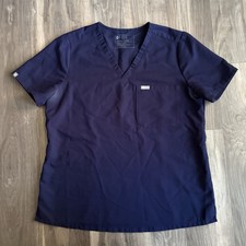FIGS Catarina Blue One Pocket Scrub Top Size Large