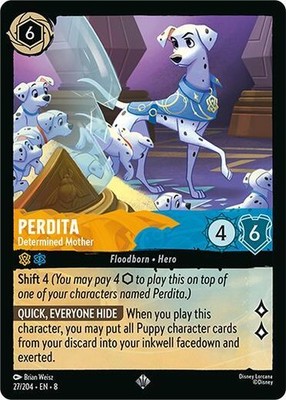 Perdita - Determined Mother Super Rare Reign of Jafar 27/204 NM