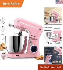 Powerful 6.5QT Stand Mixer: Tilt-Head, Stainless Steel Bowl  3 Accessories