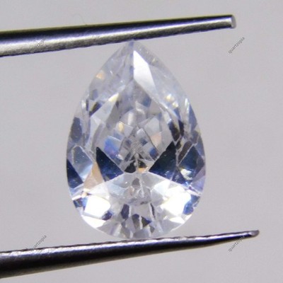 Exquisite 3.35 ct Natural White Sapphire Pear Cut Certified Loose Gemstone