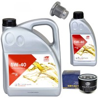 MotoröL Set 5W-40 6 Liter + ÖLfilter Sm 142/1 + Schraube FüR Renault Megane Iii