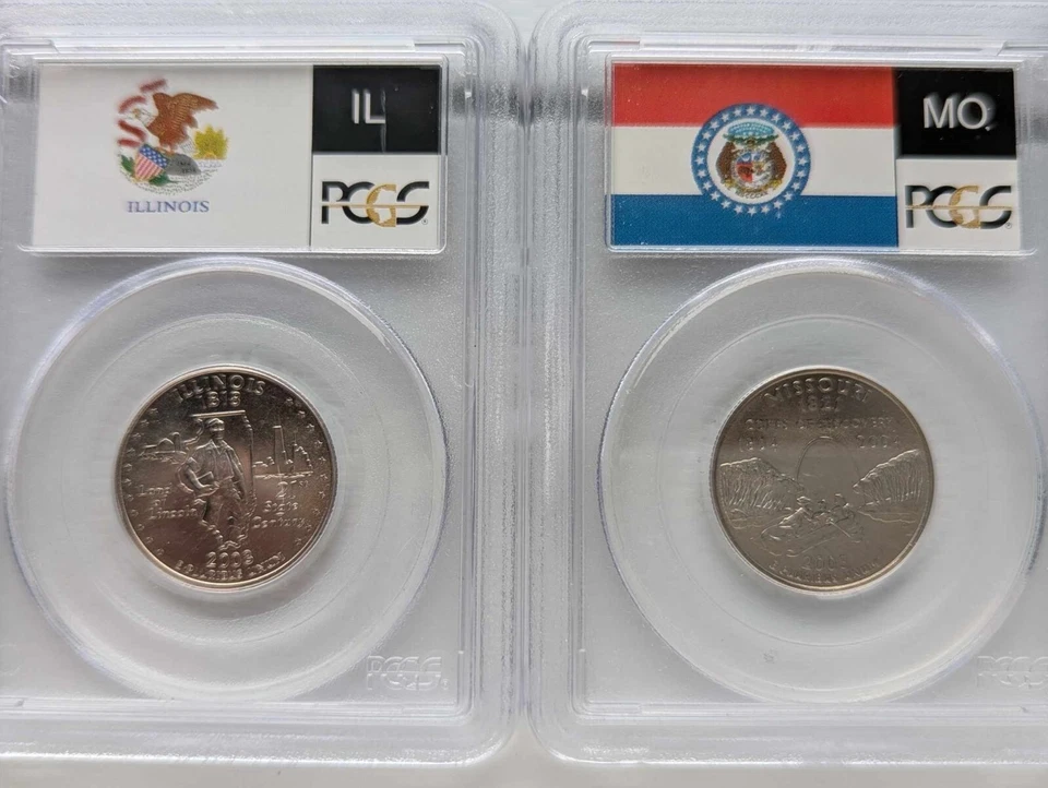 2003-D Missouri Quarter PCGS MS66 and 2003-D Illinois Quarter PCGS MS66 - Image 2 of 4
