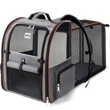 Large Cat Backpack Carrier Expandable Pet Carrier Backpack for Small Dogs Medium