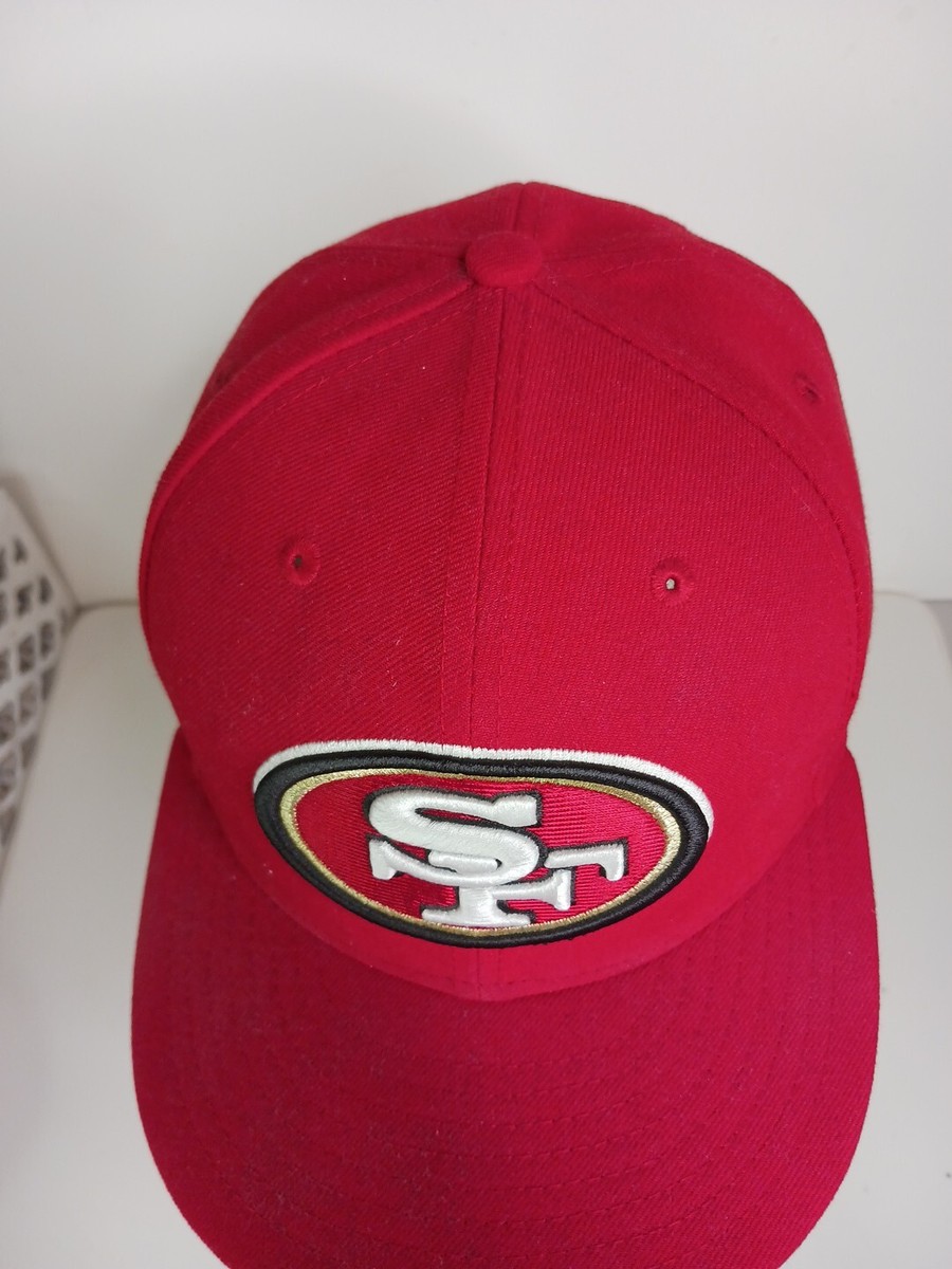 49ers hat 7 3/8 new Era NFL 59FIFTY Red Unisex Baseball Hat Cap