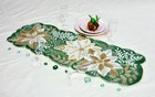 Hand Beaded Floral Table Runner Spring Table Runner Designer Tableware 13X36 In