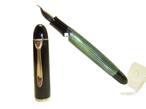 Beautiful ONLY 1954 PELIKAN 140 Striated Fountain Pen Flexy 14ct M F-BB