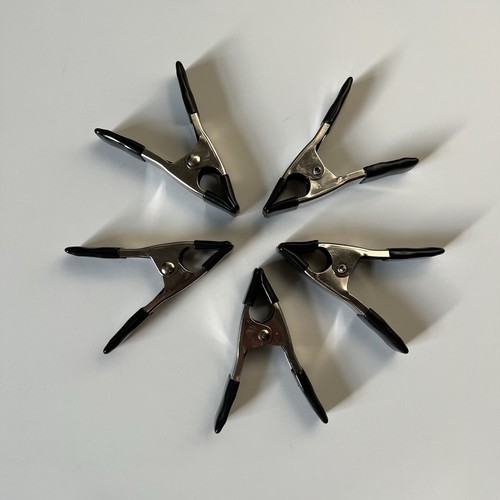 1” Gray Spring Clamp With Super-Glued Rubber Tips - Enhanced Longevity - Picture 3 of 3