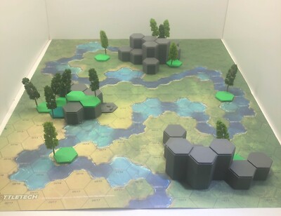 Hills for Grassland Streams - 3D Printed Battletech Terrain & Hills