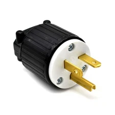 Straight Electrical Plug 3 Wire, 20 Amps, 125V, NEMA 5-20P   - YGA021