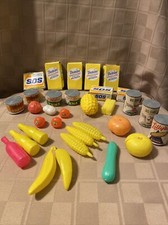 Vintage Toy Mini Foods, "Cans  , Boxes Lot