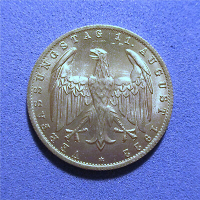 GERMANY- WEIMAR- 1922 J -3 MARKS- HAMBURGISCHE MUNZE MINT ALUMINUM  KM#29  NTI 2