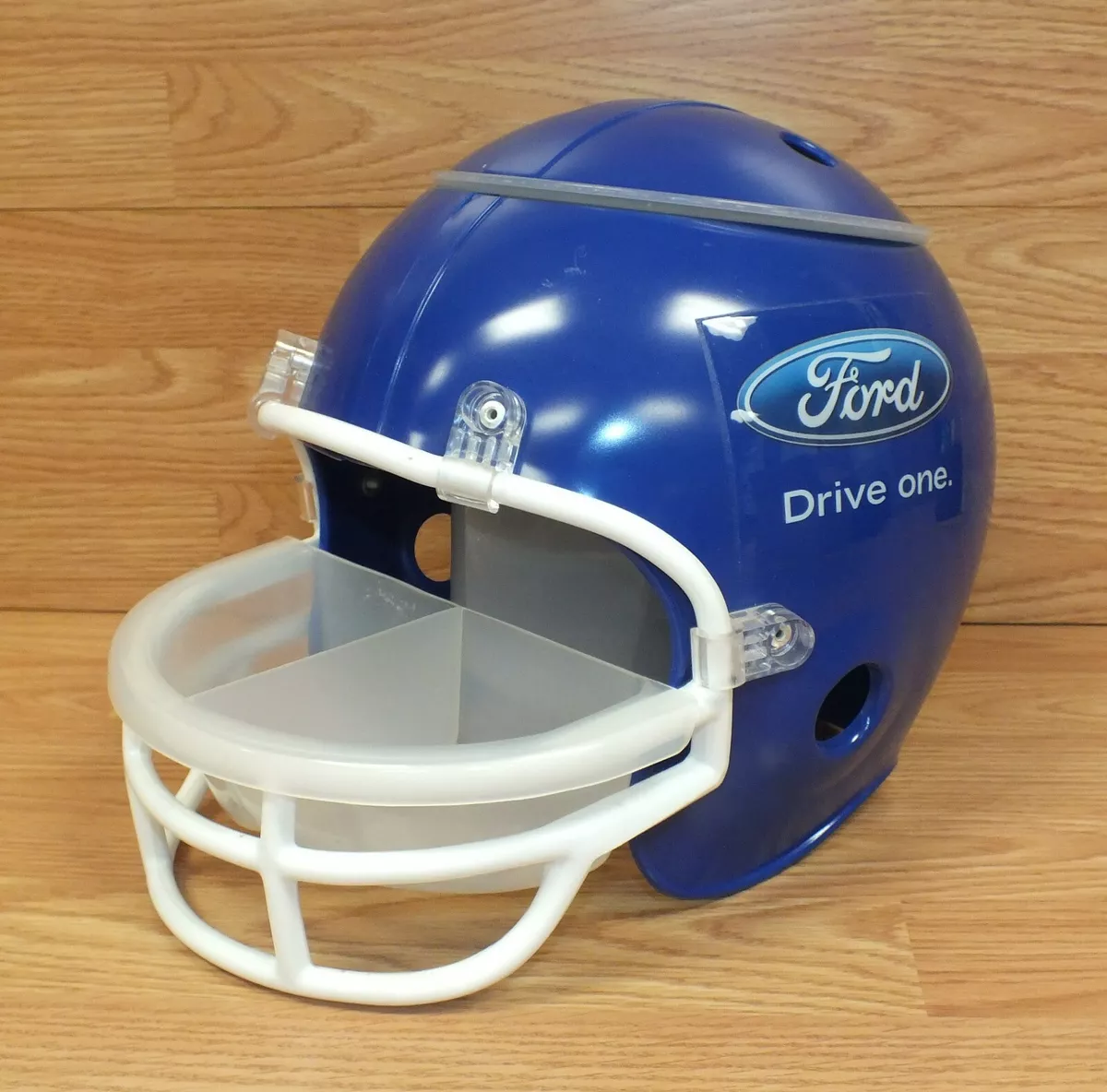 Blue Plastic Ford Drive One Football Helmet Chips Dip Party Bowl