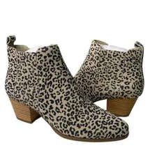 Violet and Red Cortiny Heeled Leopard Bootie Size 8 Stitch Fix NWOB