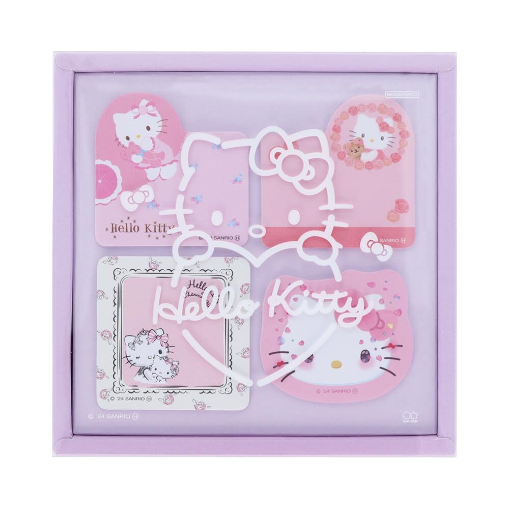 Sanrio Hello Kitty Sunstar Sticky Notes with Case Japan Import-image