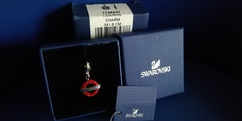 Charm London Underground Swarovski pendentif pour bracelet femme en argent